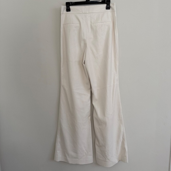 Alice and Olivia Dylan High Waist Faux Vegan Leather Fleeced Wide Leg Pants 8 - Picture 4 of 16